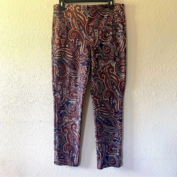 Chico's woman pull on pant size 6 paisley tummy control career casual elegant - Picture 1 of 11